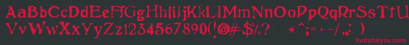 PsicopatologiaDeLaVidaCotidiana Font – Red Fonts on Black Background