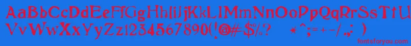 PsicopatologiaDeLaVidaCotidiana Font – Red Fonts on Blue Background