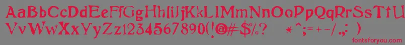 PsicopatologiaDeLaVidaCotidiana Font – Red Fonts on Gray Background