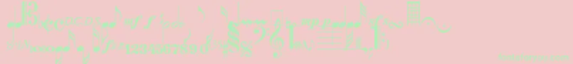 NotesNormal Font – Green Fonts on Pink Background