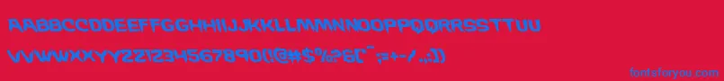 Wickermanleft Font – Blue Fonts on Red Background