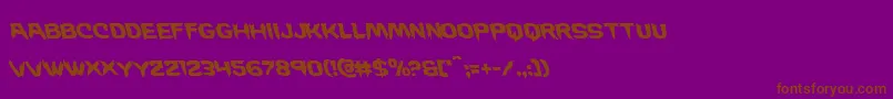 Wickermanleft Font – Brown Fonts on Purple Background