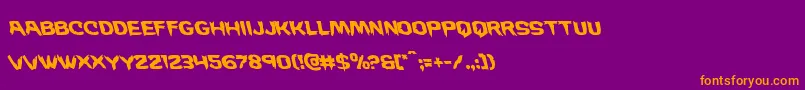 Wickermanleft Font – Orange Fonts on Purple Background