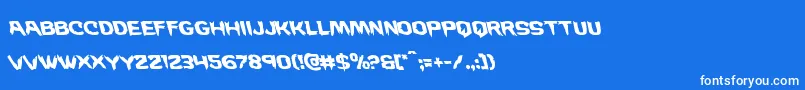 Wickermanleft Font – White Fonts on Blue Background