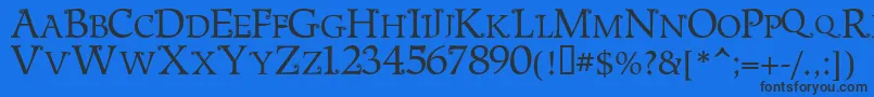 MetshigeNormal Font – Black Fonts on Blue Background