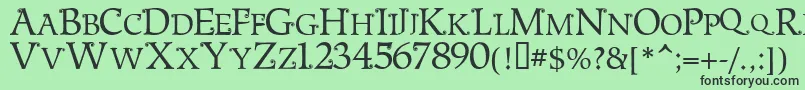 MetshigeNormal Font – Black Fonts on Green Background