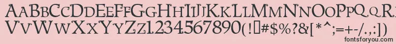 MetshigeNormal Font – Black Fonts on Pink Background