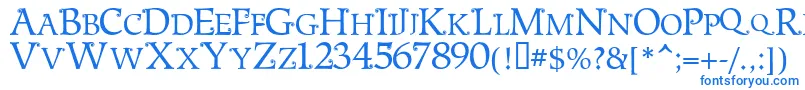 MetshigeNormal Font – Blue Fonts on White Background