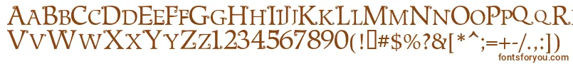 MetshigeNormal Font – Brown Fonts on White Background