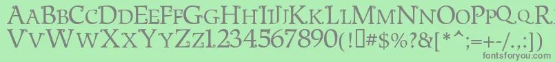 MetshigeNormal Font – Gray Fonts on Green Background