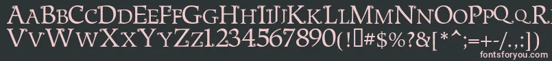 MetshigeNormal Font – Pink Fonts on Black Background