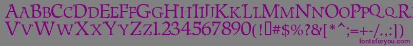 MetshigeNormal Font – Purple Fonts on Gray Background