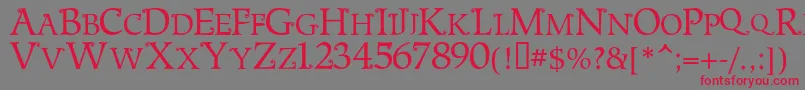 MetshigeNormal Font – Red Fonts on Gray Background