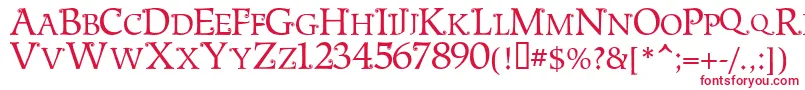 MetshigeNormal Font – Red Fonts on White Background