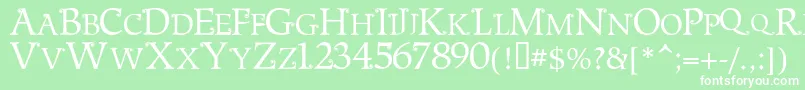 MetshigeNormal Font – White Fonts on Green Background
