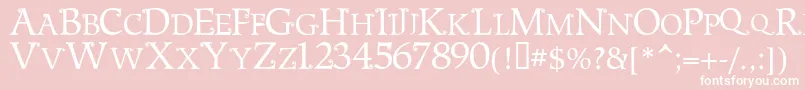 フォントMetshigeNormal – ピンクの背景に白い文字