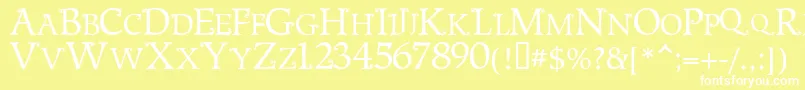 MetshigeNormal Font – White Fonts on Yellow Background