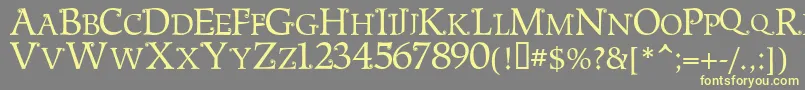 MetshigeNormal Font – Yellow Fonts on Gray Background