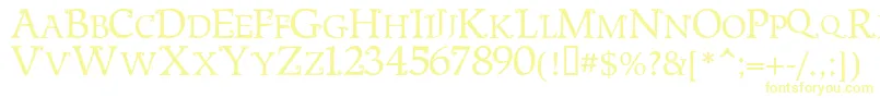 MetshigeNormal Font – Yellow Fonts on White Background