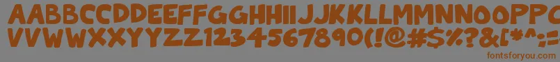 ToonCats Font – Brown Fonts on Gray Background
