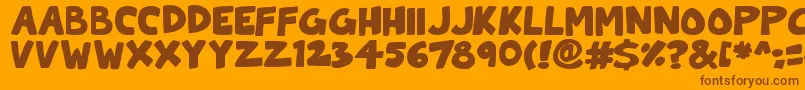 ToonCats Font – Brown Fonts on Orange Background