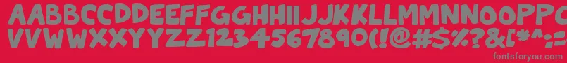 ToonCats Font – Gray Fonts on Red Background