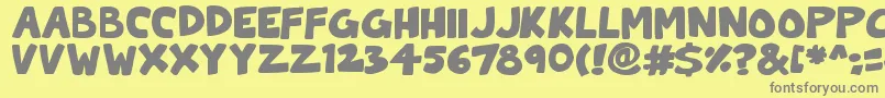 ToonCats Font – Gray Fonts on Yellow Background