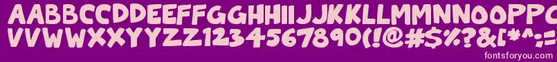 ToonCats Font – Pink Fonts on Purple Background