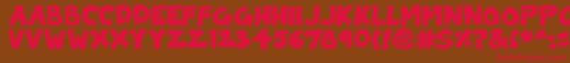 ToonCats Font – Red Fonts on Brown Background