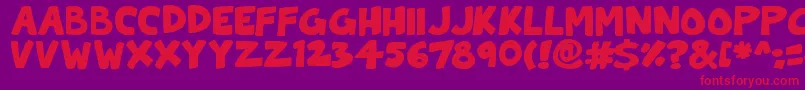 ToonCats Font – Red Fonts on Purple Background