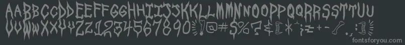SpookshowUndeadフォントについての詳細 フォントSpookshowUndead – 黒い背景に灰色の文字