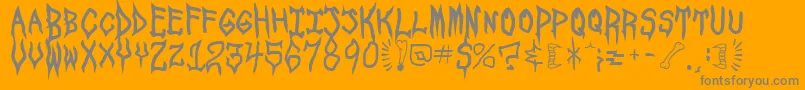 Шрифт SpookshowUndead – серые шрифты на оранжевом фоне