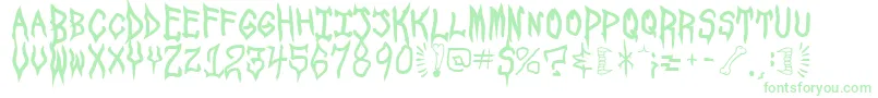 SpookshowUndead Font – Green Fonts on White Background