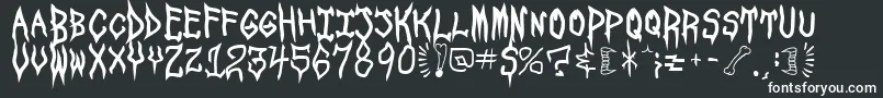 SpookshowUndead Font – White Fonts on Black Background