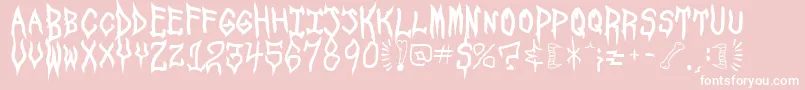 Más sobre la fuente SpookshowUndead fuente SpookshowUndead – Fuentes Blancas Sobre Fondo Rosa