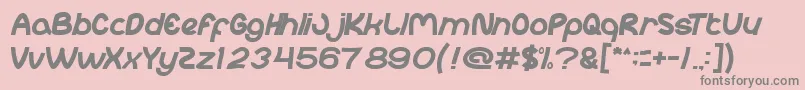 Abc Font – Gray Fonts on Pink Background