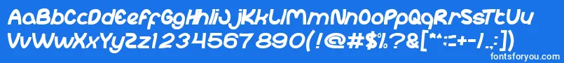 Шрифт Abc – белые шрифты на синем фоне