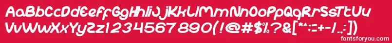 フォントAbc – 赤い背景に白い文字