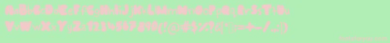 fuente Bubblewriting – Fuentes Rosadas Sobre Fondo Verde