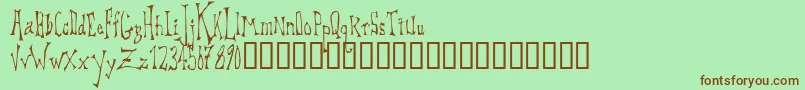 Dreadlox Font – Brown Fonts on Green Background