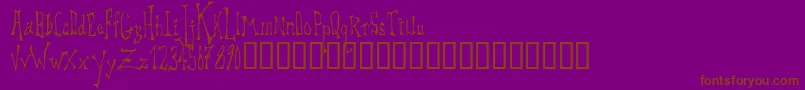 Dreadlox Font – Brown Fonts on Purple Background