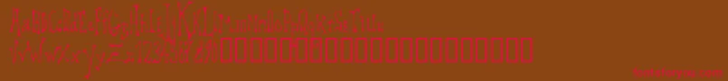 Dreadlox Font – Red Fonts on Brown Background