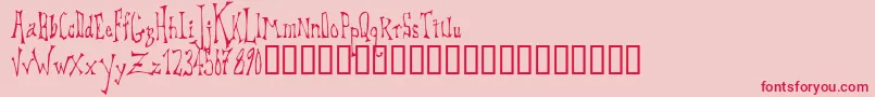 Dreadlox Font – Red Fonts on Pink Background