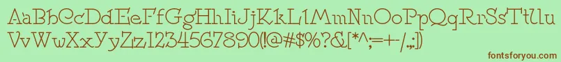 Speedballno2nf Font – Brown Fonts on Green Background