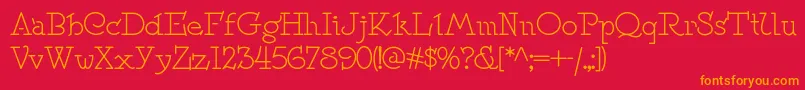 Speedballno2nf Font – Orange Fonts on Red Background