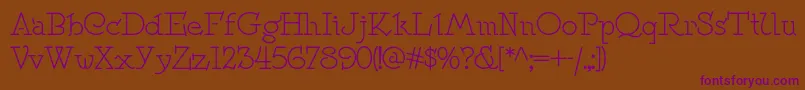 Speedballno2nf Font – Purple Fonts on Brown Background
