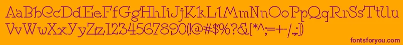 Speedballno2nf Font – Purple Fonts on Orange Background