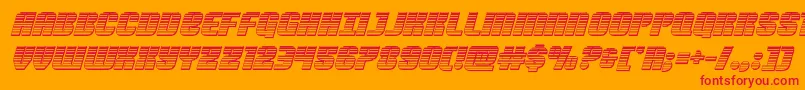 Nightwraithchromeital Font – Red Fonts on Orange Background