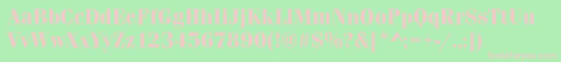 FerraraBold Font – Pink Fonts on Green Background