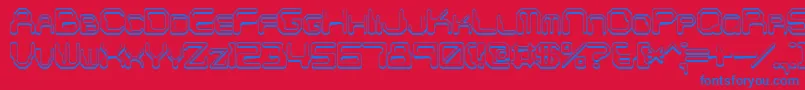 Chintzys Font – Blue Fonts on Red Background